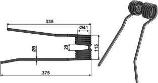 Fransgaard fjeder RV 300/390 venstre40247