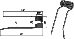 Fransgaard fjeder RV 300/390 venstre40248